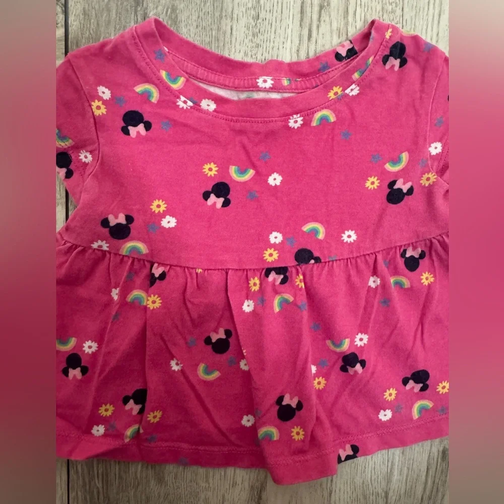 GAP Disney Organically Grown Pink Minnie Mouse Kids Shirt